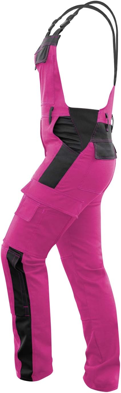 strongAnt Latzhose Damen Stretch Arbeitshose für Frauen mit Kniepolstertaschen Baumwolle Cargo Hose