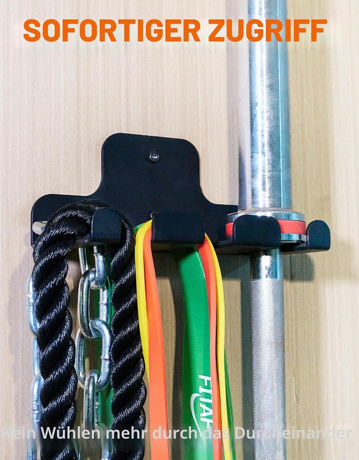 Fitarc Barbell Wall Mounted Olympic Barbell Holder,Barbell Hanger for 33mm Bar,Hanging Barbell Rack