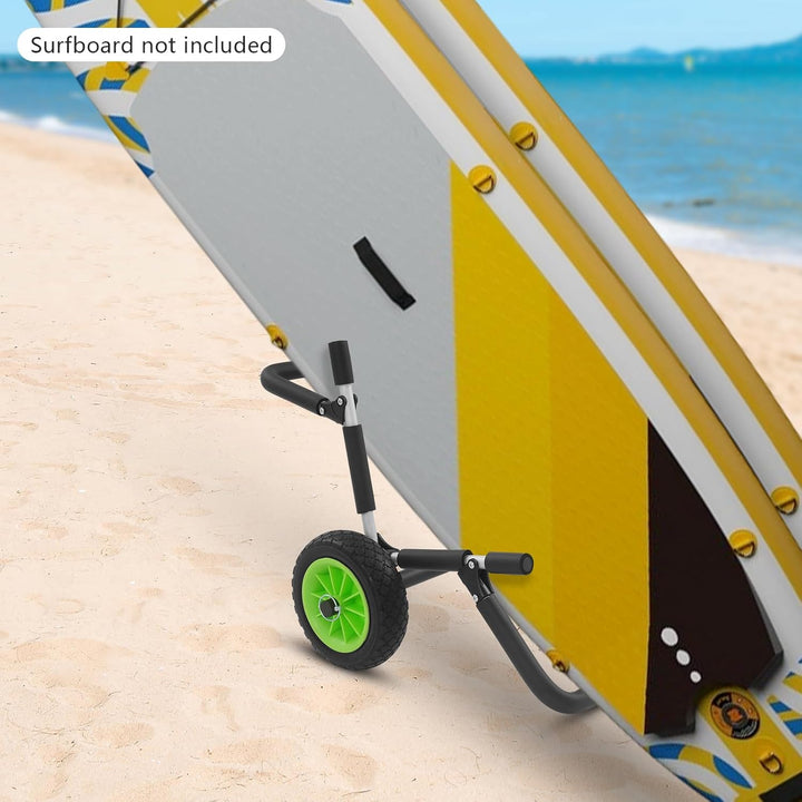 Surfwagen Surfboard Transportwagen | Platz für 2 Kajaks oder SUPs | Aluminium Strandwagen | SUP Tran