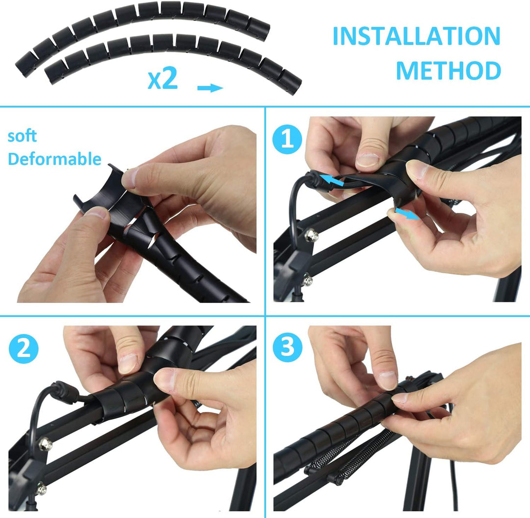 Fifine K669 Mikrofonarm mit Popschutz, Boom Arm Microphone Arm und Flexibler Kabelkanal Kompatibel m