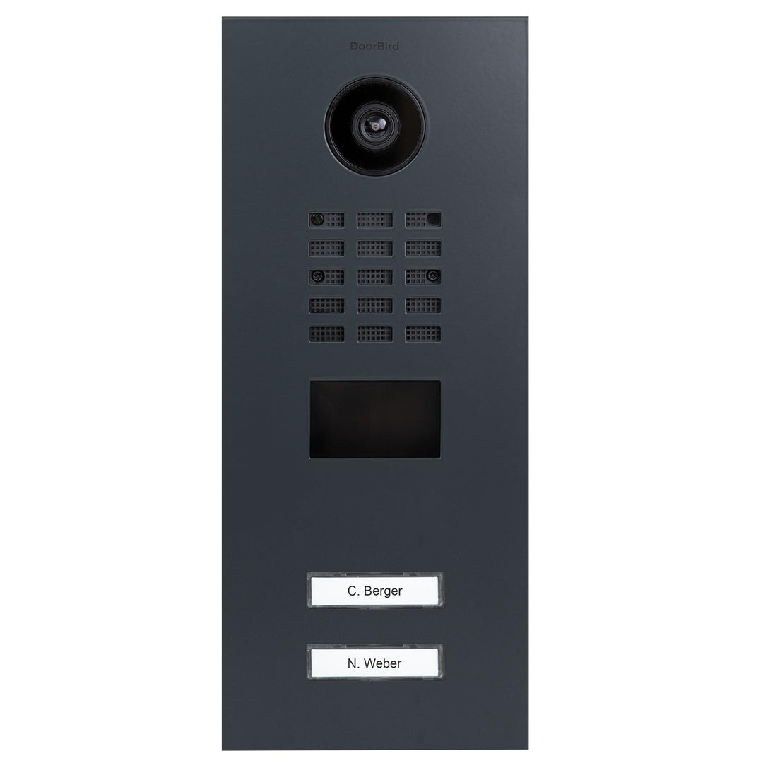 DoorBird D2102V IP Video Türstation für 2 Wohn-/Gewerbeeinheiten | Video-Türsprechanlage mit 2 Rufta