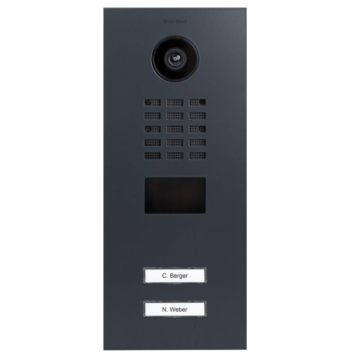 DoorBird D2102V IP Video Türstation für 2 Wohn-/Gewerbeeinheiten | Video-Türsprechanlage mit 2 Rufta