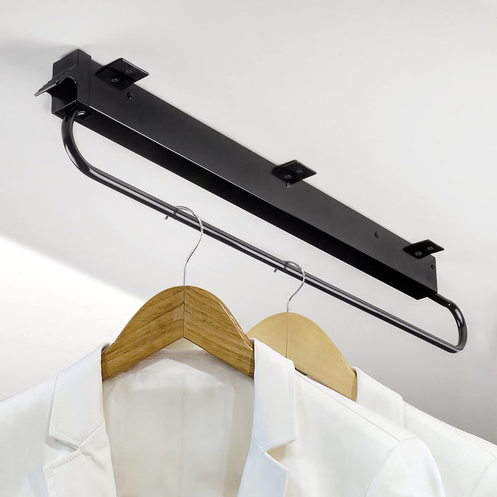 Emuca - Kleiderbügelauszug ausziehbar für kleiderschrank, Ausziehbare Kleiderstange Länge 800mm, Ede