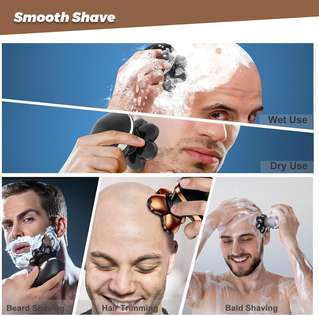 9 Stück Scherkopf Ersatzscherkopf für Pitbull Skull Shaver, Glatzen Rasierer Herren, Pitbull Platinu