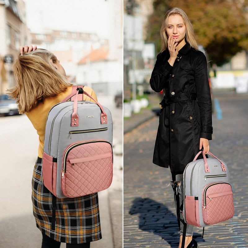 YAMTION Laptop Rucksack Damen,17.3 Zoll Schulrucksack Frauen Schultasche Mädchen Teenager Tagesrucks