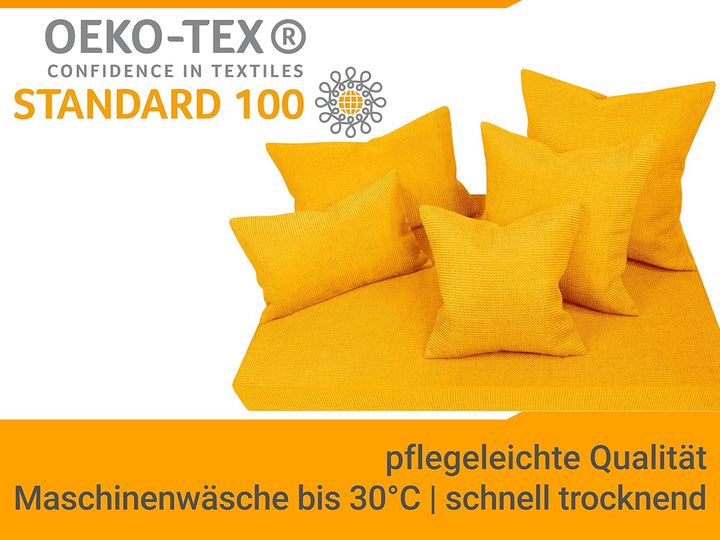 npluseins 2er Pack Kissenhüllen mit Struktur-Muster - Polsteroptik 617.767, 1 Pack (2 Stück) - Kisse