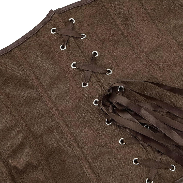 Jutrisujo Korsett Damen Korsage Top Top Corsage Oberteil Steampunk Grosse Grösse, Brown