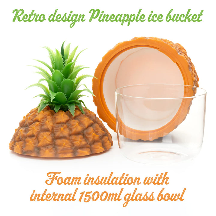 CKB Ltd® Retro Eiskübel Eiseimer Retro Hawaii Ananas Frucht Themed Mittelstück - Gebrauchte Flaschen