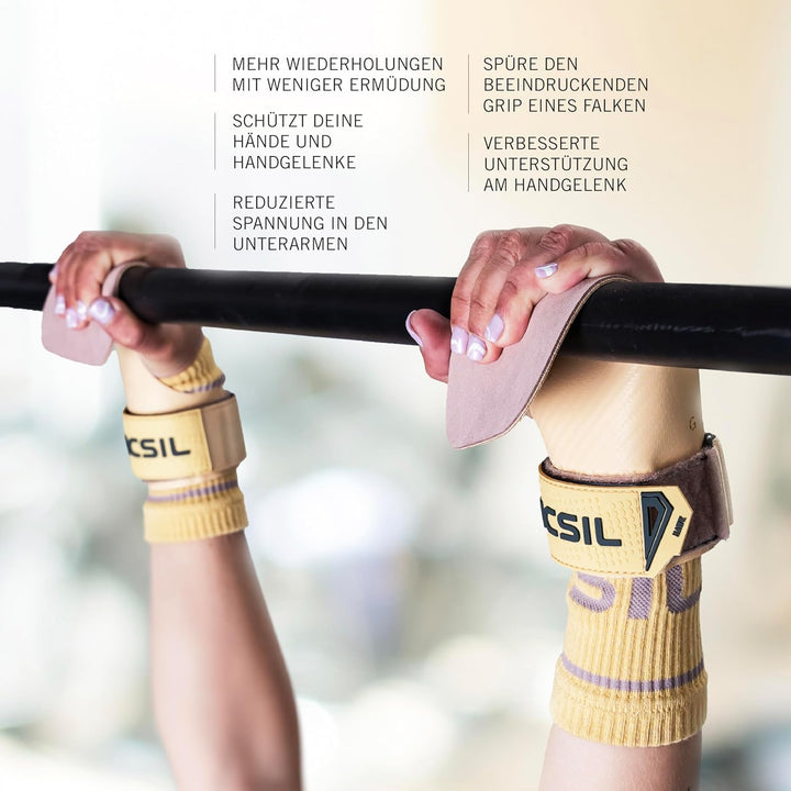 PICSIL Hawk Handschuhe + Armbänder + Tasche, Verwendung ohne Magnesium, Grip auf Allen Arten von Sup