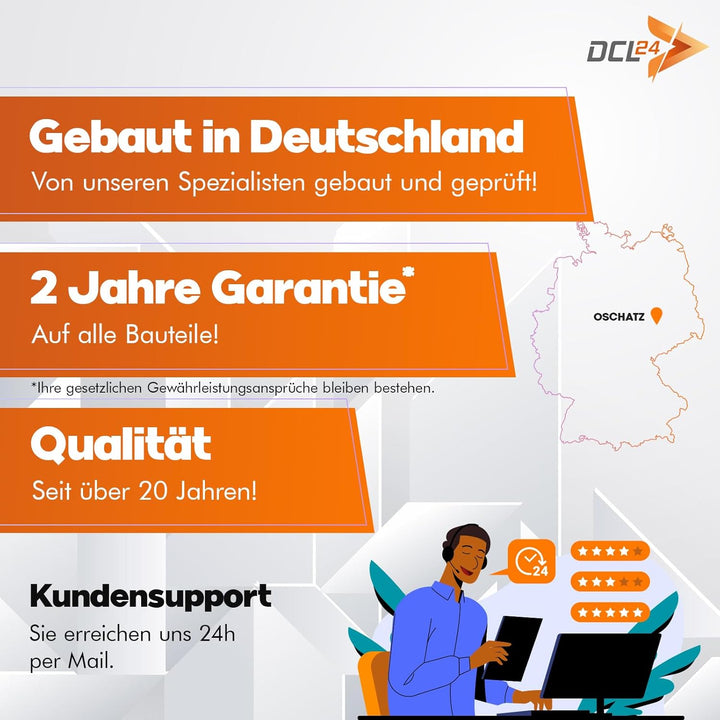 dcl24 AMD Gamer PC Ryzen 5 7500X3D, RTX5050 8GB - 500GB SSD, 16GB DDR5, Gaming Computer mit 6x4.5 GH