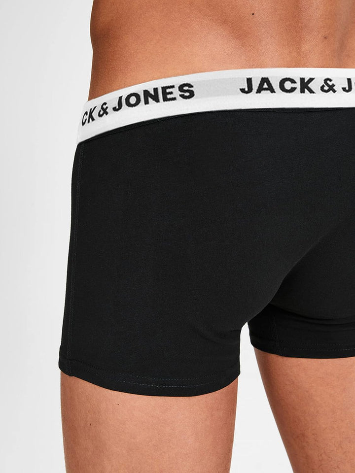 JACK &amp; JONES Male Shorts 5er-Pack Herrenunterwäsche in Grösse XS–XXL L Schwarz (Black/Detail: White