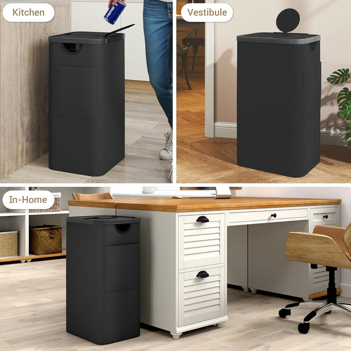 YOUDENOVA 100L Pfandflaschen Sammelbehälter mit Deckel & Geruchsdicht, Mülleimer Küche, Flaschensamm