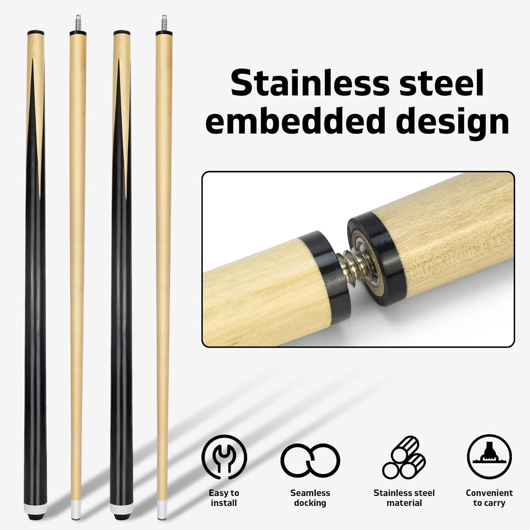 Billairds Billairds Queuestab mit 13 mm Faserlederspitze, Poolstick 121,9 cm, 2 Stück