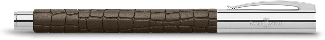 Faber-Castell 146051 - Füller Ambition, Feder F, 3D Croco braun FEDER: F, FEDER: F
