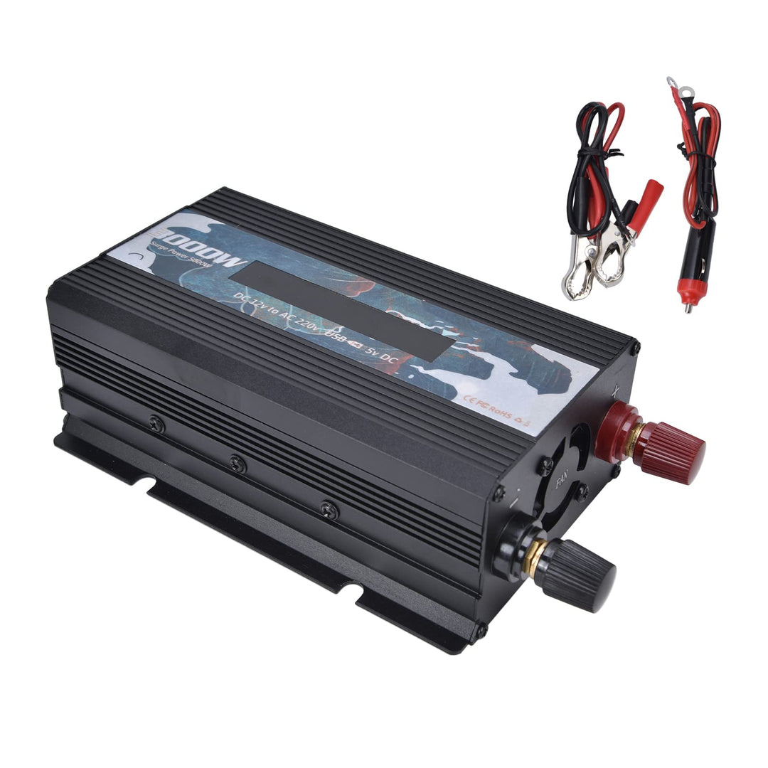 3000 W Reiner Sinus-Wechselrichter DC 12 V auf AC 220 V Multifunktionaler Batteriekonverter für Zuha