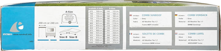 Euro Trail Kombi Sonnendach für Vorzelte Gr. 11