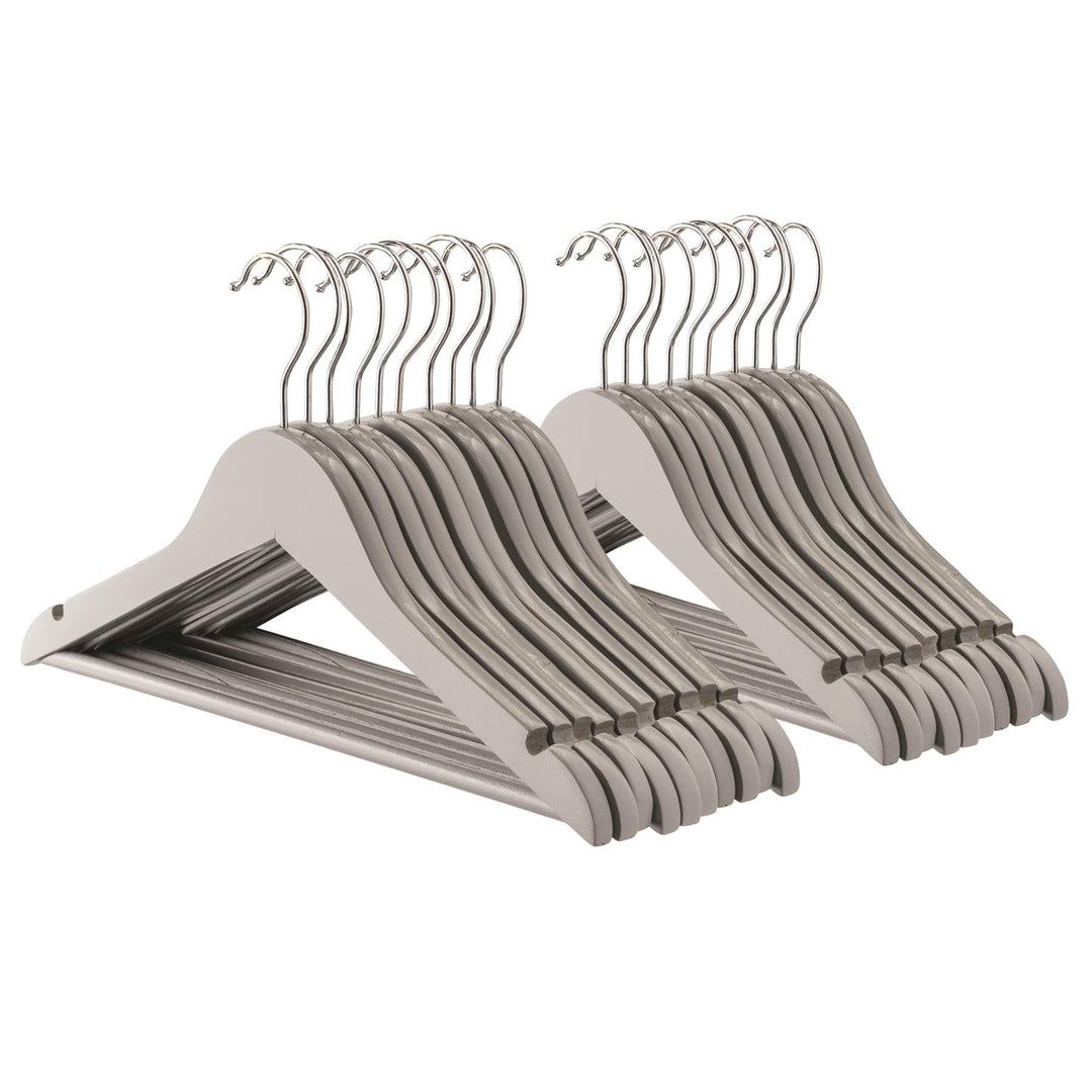 Harbour Housewares 20x Grau Kinder-Kleiderbügel aus Holz - Klein Kinder Mantel Kleidung für Baby, Kl