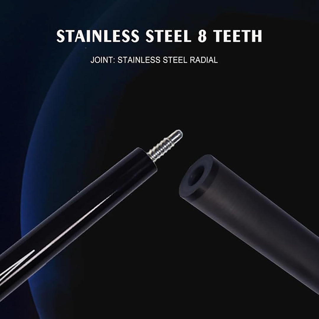 OKHEALING Professional T700 Carbon Fibre Billardqueue, Länge 147 cm, Kopfdurchmesser 12,4 mm, 8 Edel