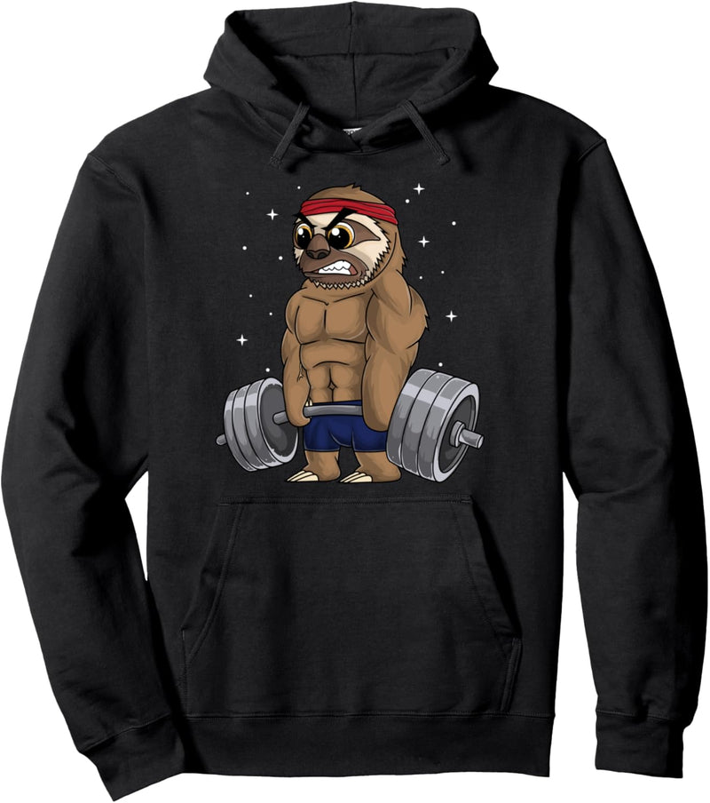 Faultier Fitnessstudio Workout Grafik Kreuzheben Fitness Pullover Hoodie