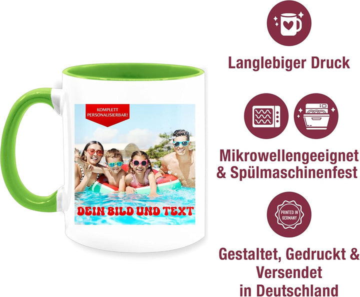 Tasse Tassen 325ml - Geschenk mit eigenem Foto und Text personalisiert I Eigenes Bild I Custom Photo