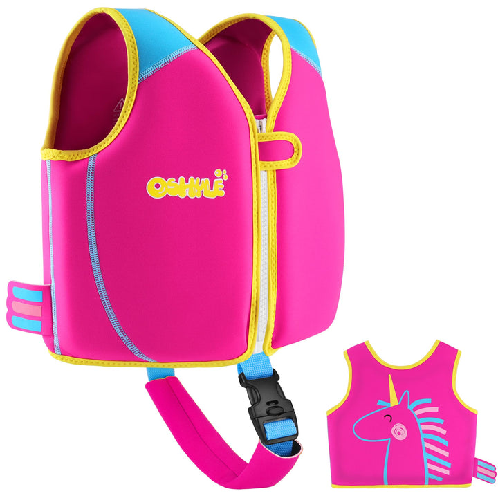 OSHYLE Kinder Schwimmweste - Jungen Mädchen Neopren Schwimmen Jacke Kleinkind Schwimmen Floating Neo