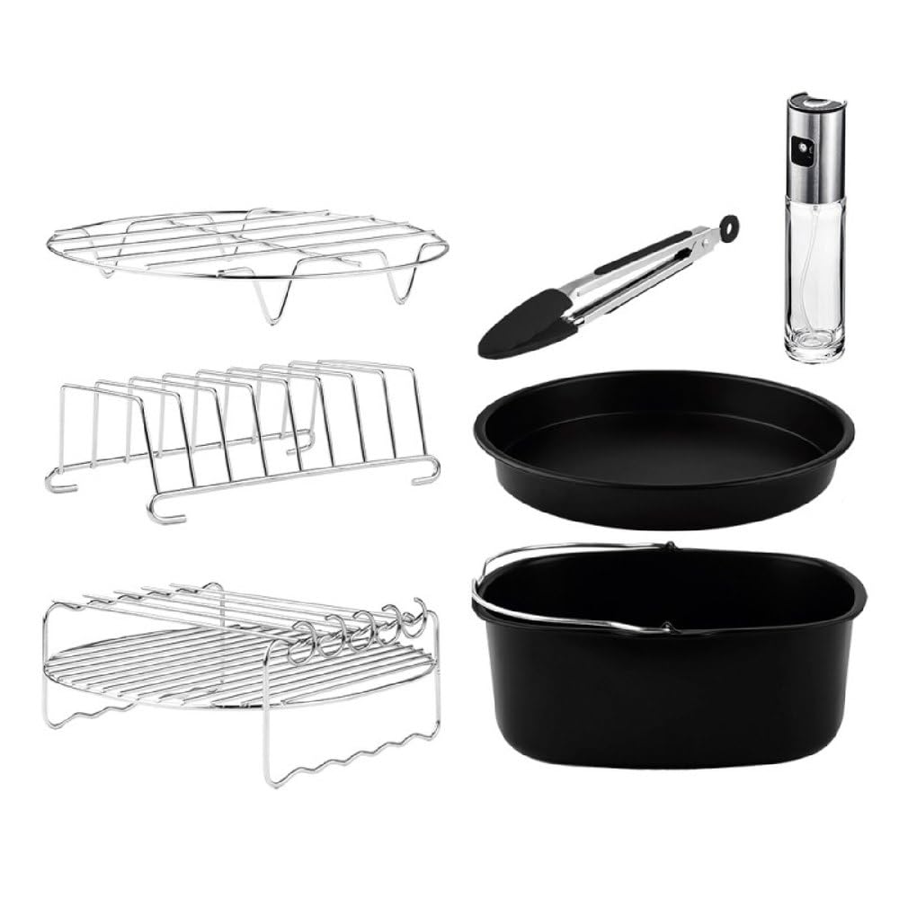 Cecotec Zubehörset für 5 bis 6,5 Liter Heissluftfritteuse Cecofry Pack Accessories, 8 Zubehörteile,
