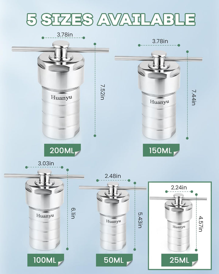 Huanyu hydrothermalen Synthese Autoklav Reaktor mit PTFE gefüttert Schiff für Lab (Customizable) (25
