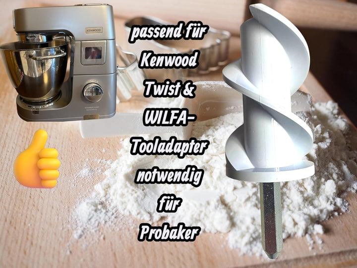 GETREIDEMÜHLE VORSATZ VON MESSERSCHMIDT MIT KENWOOD TWIST DIREKTANSCHLUSS - GRAIN MILL MANUAL ATTACH