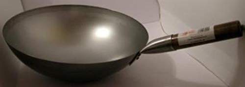Wok - Karbonstahl 33 cm - runder Boden