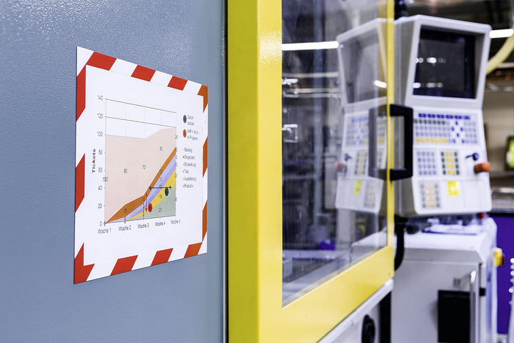 Durable Info-Rahmen Duraframe Magnetic Security (A4, Magnetrahmen für metallische Oberflächen) 5 Stü