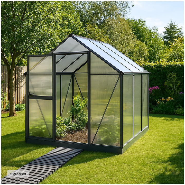 HTI living Gartenweg 390 cm Holzbohlenoptik Grau