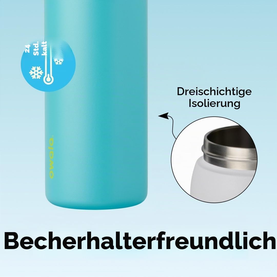 Owala FreeSip Isolierte Edelstahl Trinkflasche mit Strohhalm, 945 ml – BPA-frei, optimal für Sport,