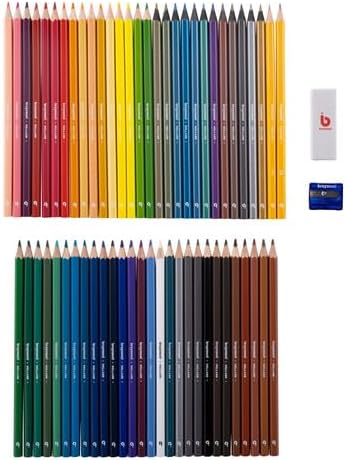 Bruynzeel Expression Mal-Set, 60 Teile: 44 Buntstifte, 12 Metallic-Stifte, 2 Graphitbleistifte + Rad