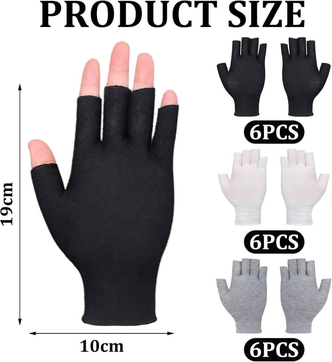 9 Paar Baumwollhandschuhe Fingerlos Fingerlose Baumwollhandschuhe Baumwollhandschuhe Ohne Finger Bau