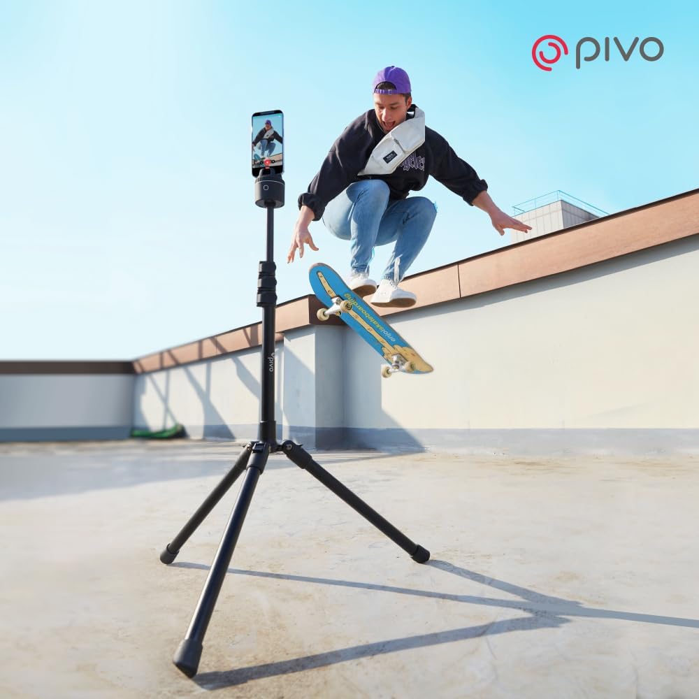 Pivo Stativ für Smartphone, Kamera, Flexibel, 160 cm mit universellem 1/4-Zoll-Gewinde und 3 Höhen f