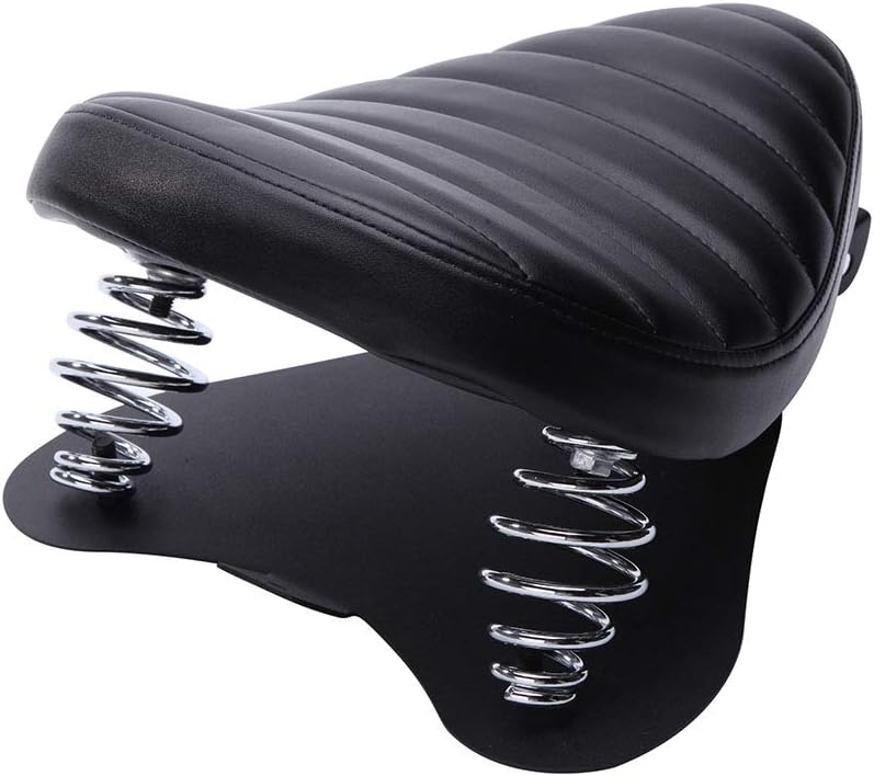 Custom Motorradsitz Solo Sitz, Motorrad Leder Solo Sitz W/Halterung Federhalter Kit Grundplatte für