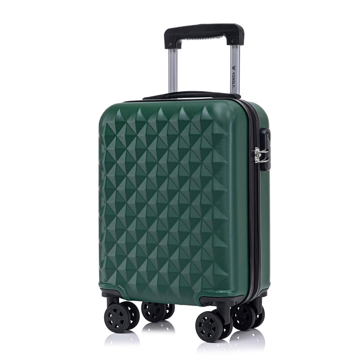 Koffer Suitcase S Dunkelgrün, Trolley Reisekoffer, Kabinenkoffer Rollkoffer Handgepäck mit 4 Rollen