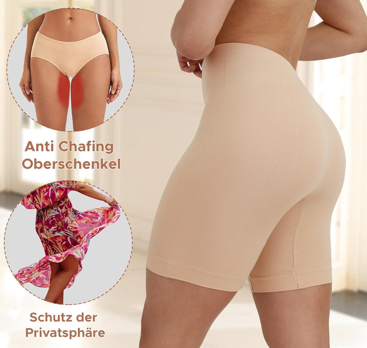 INNERSY Radlerhose Damen Kurz Hose Unter Kleid Rock Anti Scheuern Kurze Leggings Sommer 3er Pack XS