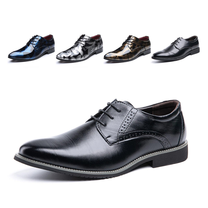 Anzugschuhe Herren Oxford Derby Schuhe Brogues Lederschuhe Hochzeitsschuhe Schnürhalbschuhe Business