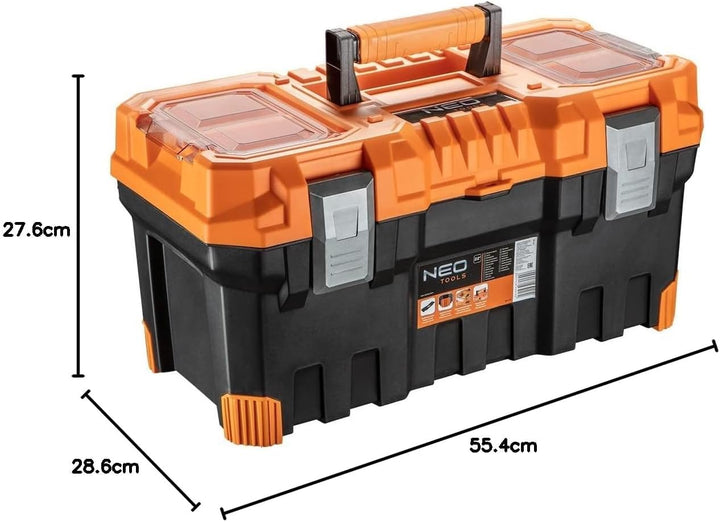 Neo Technician's Klempner Werkzeugkoffer mit herausnehmbarem Einsatz, 554 x 286 x 276 mm