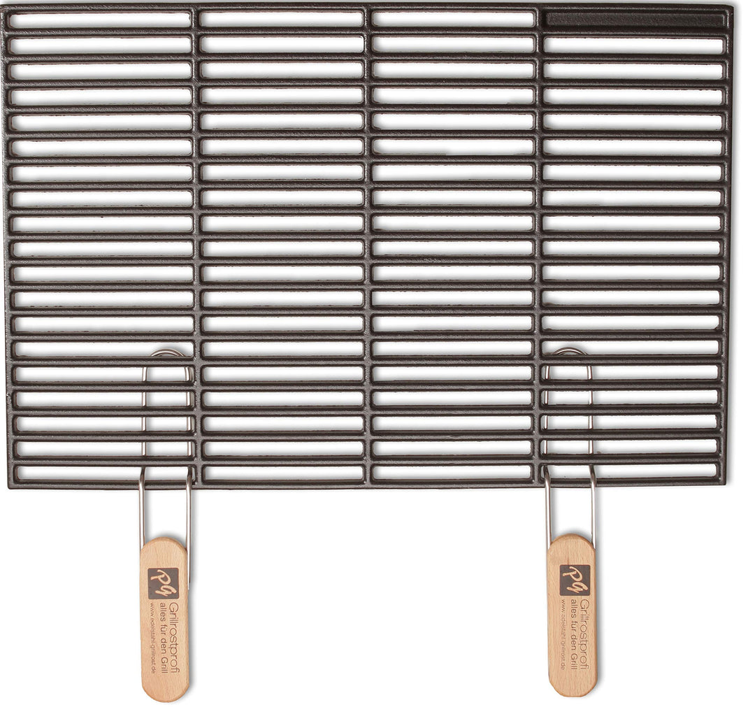 Grillrostprofi Gusseisen-Grillrost 60 x 40 cm mit abnehmbaren Handgriffen