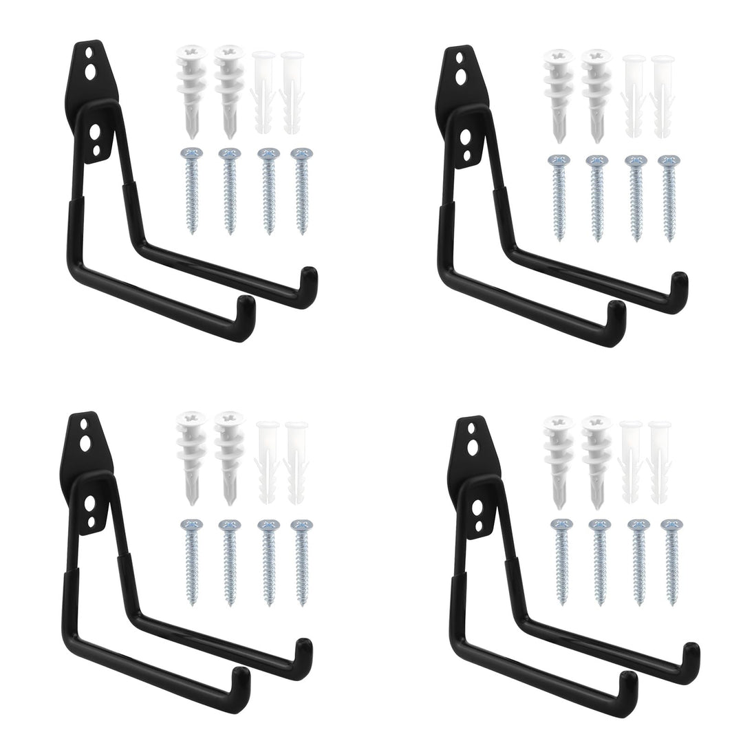 4 Stück Wandhaken Garage Schwerlast Garagenhaken Wandhaken Klein(68mm)/Mittel(130mm)/Gross(188mm) Ro