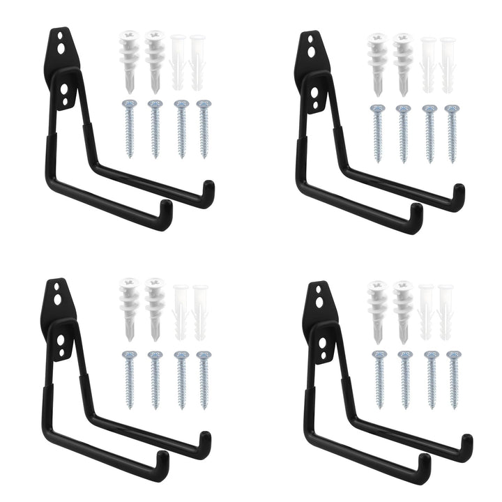 4 Stück Wandhaken Garage Schwerlast Garagenhaken Wandhaken Klein(68mm)/Mittel(130mm)/Gross(188mm) Ro