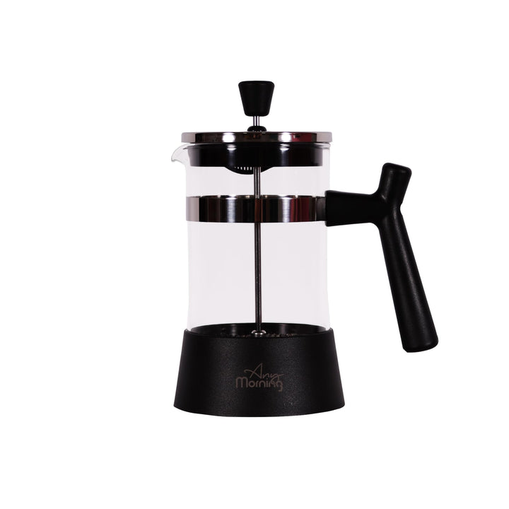 Any Morning French Press Kaffee- und Teebereiter mit feinmaschigen Edelstahlfiltern, Borosilikatglas