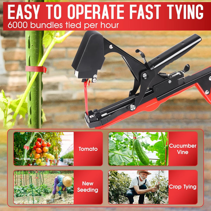 SWANSOFT Pflanzenbindemaschine, 45mm Bindezange für Pflanzen, Plant Tying Machine für Trauben Tomate