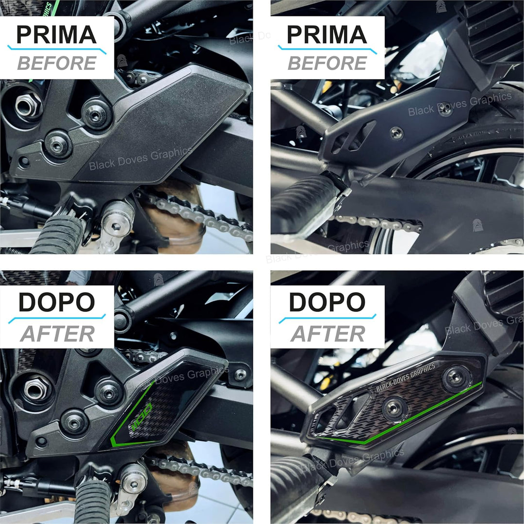 Harzbeschichtete 3D-Aufkleber kompatibel mit/Ersatz für Kawasaki Versys 1100 SE 2025 Metallic Graphi