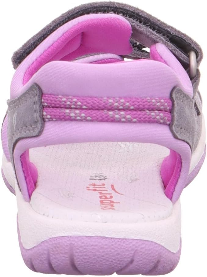 Superfit Mädchen Sunny Sandale 25 EU Hellgrau Lila 2500, 25 EU Hellgrau Lila 2500