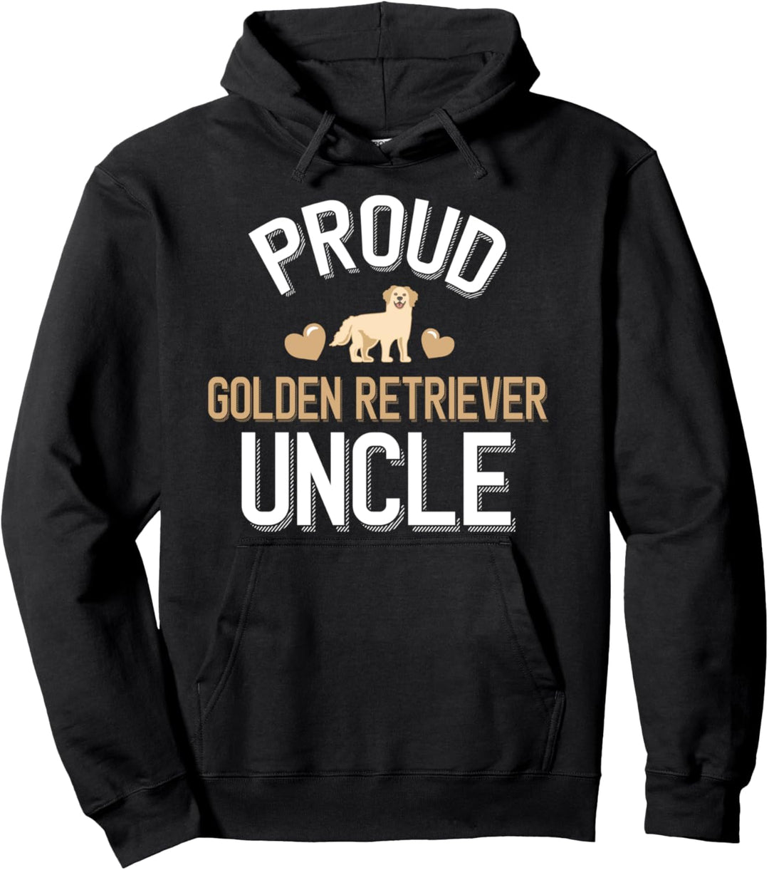 Cute Proud Golden Retriever Uncle Pullover Hoodie