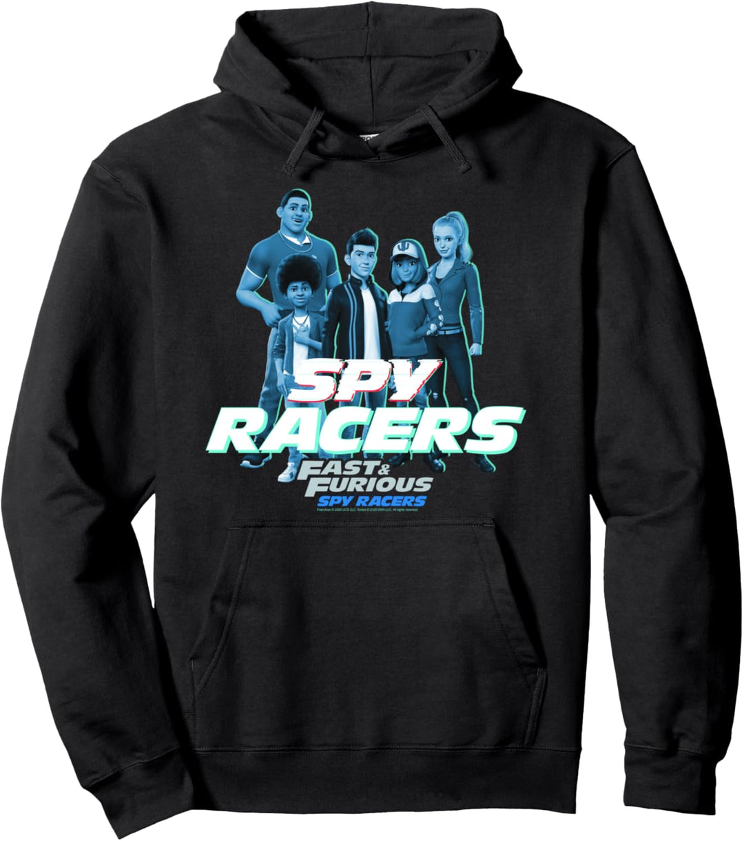 Fast & Furious: Spy Racers Blue Hue Group Shot Logo Pullover Hoodie