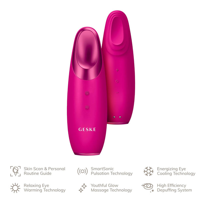 GESKE Warm &amp; Cool Eye Energizer | 6 in 1 + GESKE Hydrating Serum Magenta Kosmetik Bundle, Magenta Ko